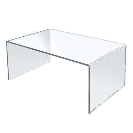 Azar Displays Clear Acrylic Riser Pedestal Display 12"W x 7.75"D x 6"H, 4-Pack 515311